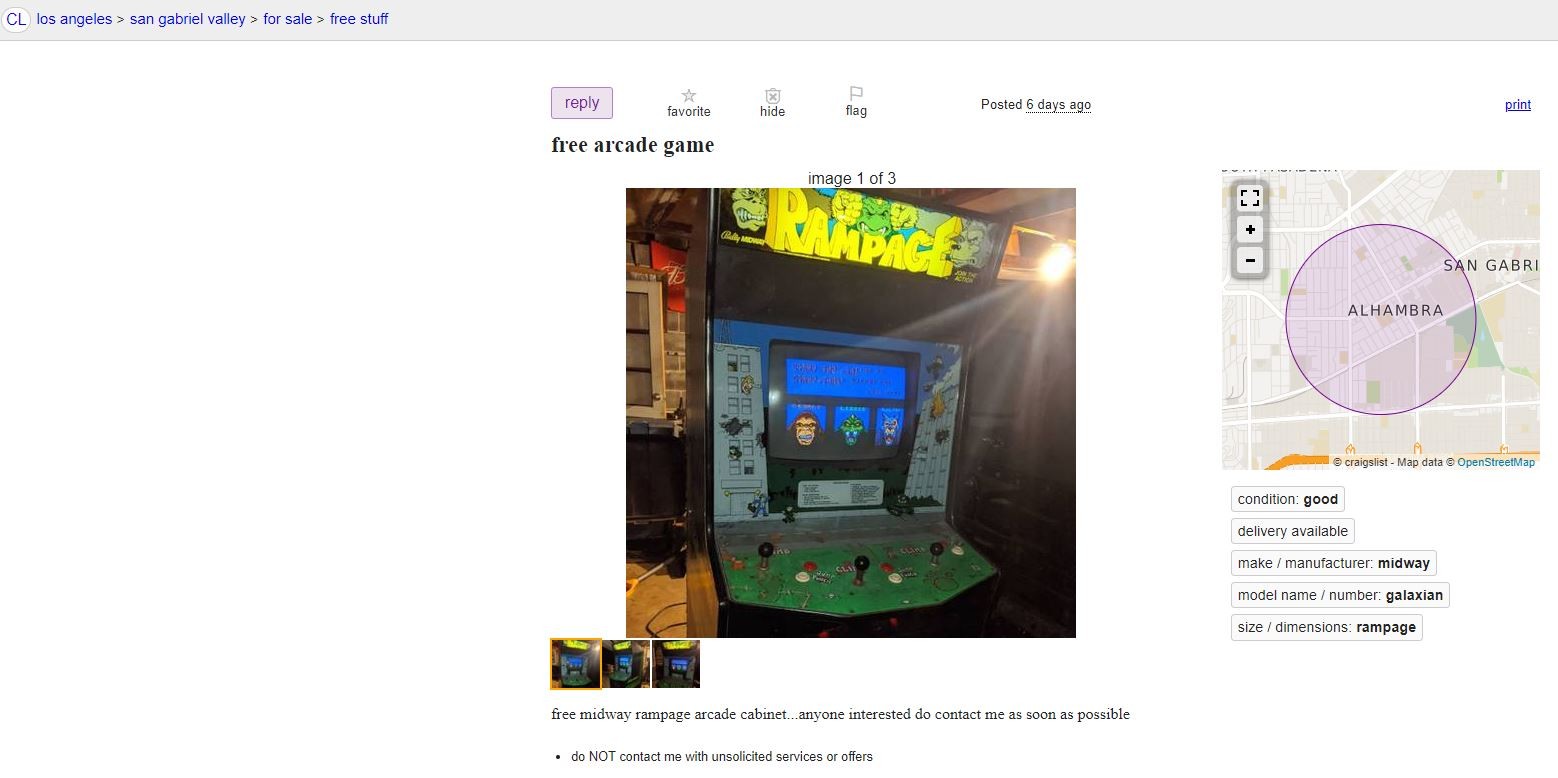 Free Rampage in Los Angeles on Craigslist | Museum of the ...