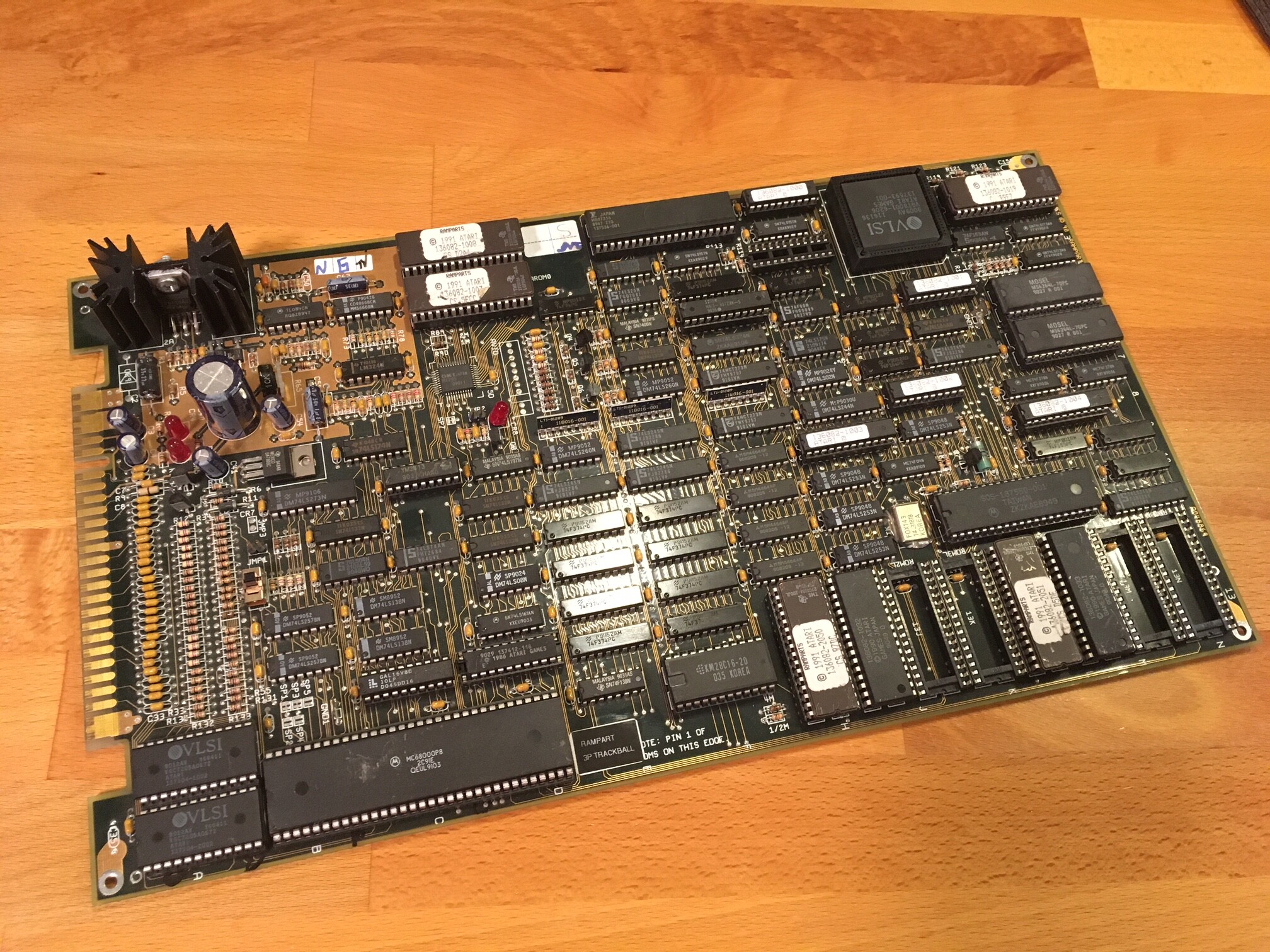 SOLD PARTS Atari Rampart 3 Player Trackball PCB Museum of the Game Forums